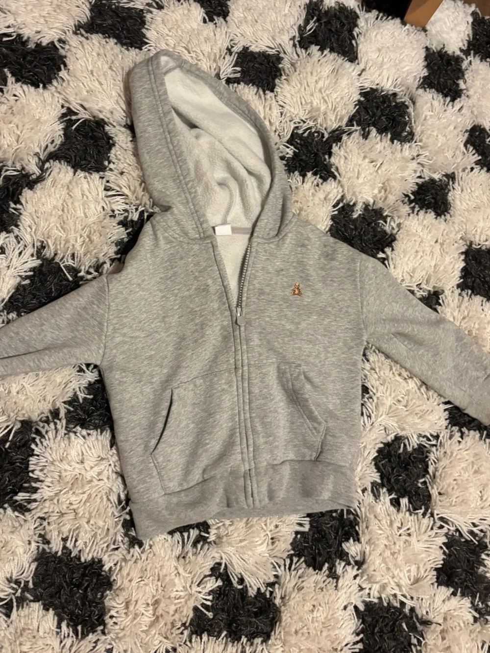 Kids Grey GAP BABY Zip-Up Hoodie with Hood 4T unisex